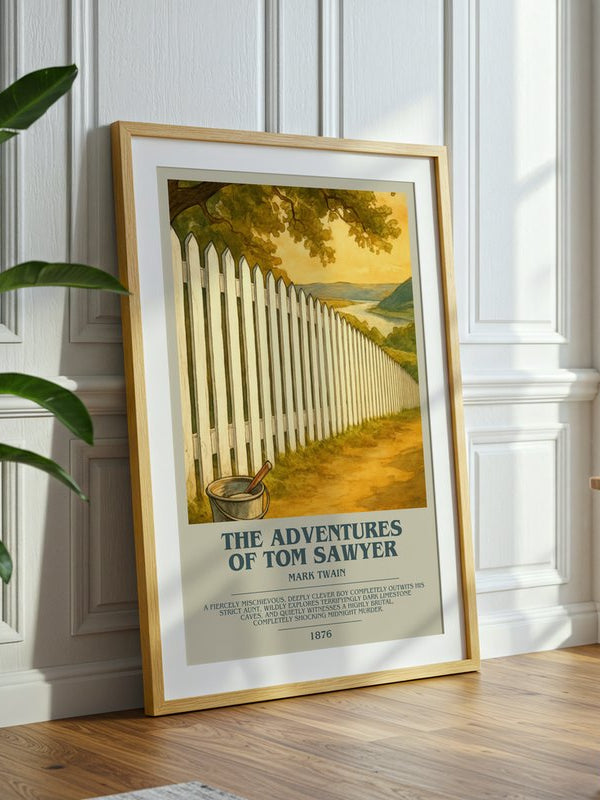 The Adventures Of Tom Sawyer poster, framed in a room