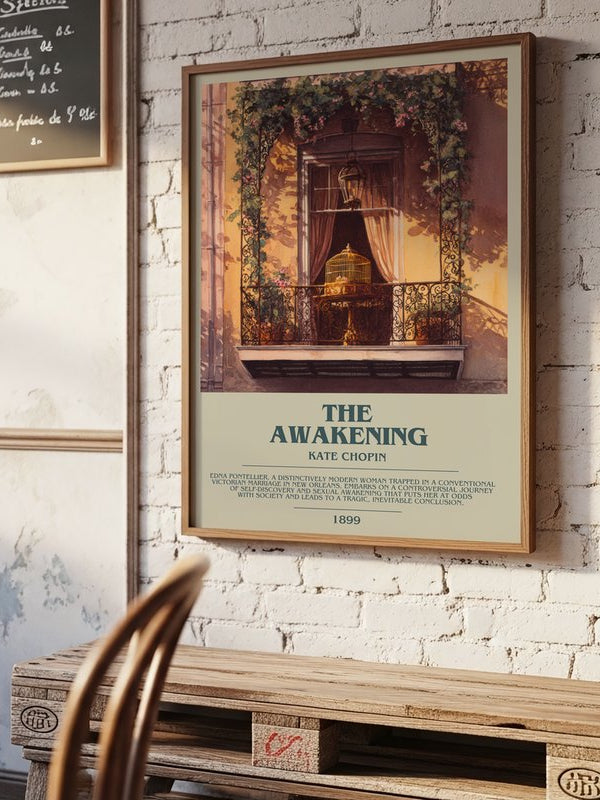 The Awakening poster, framed in a room