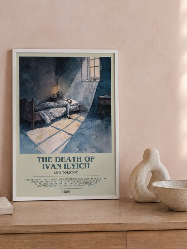 The Death Of Ivan Ilyich poster, framed in a room