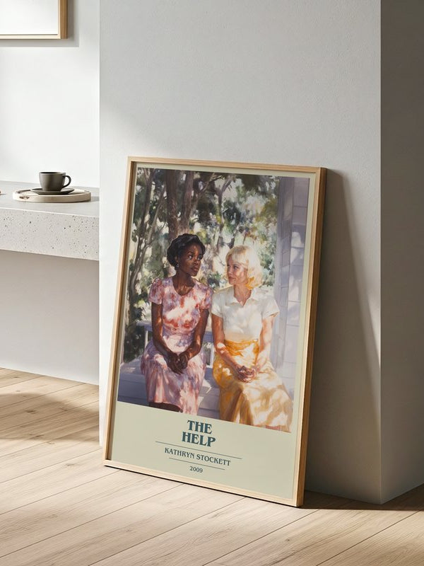 The Help poster, framed in a room