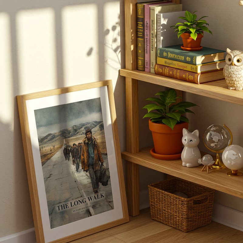 The Long Walk poster, framed in a room