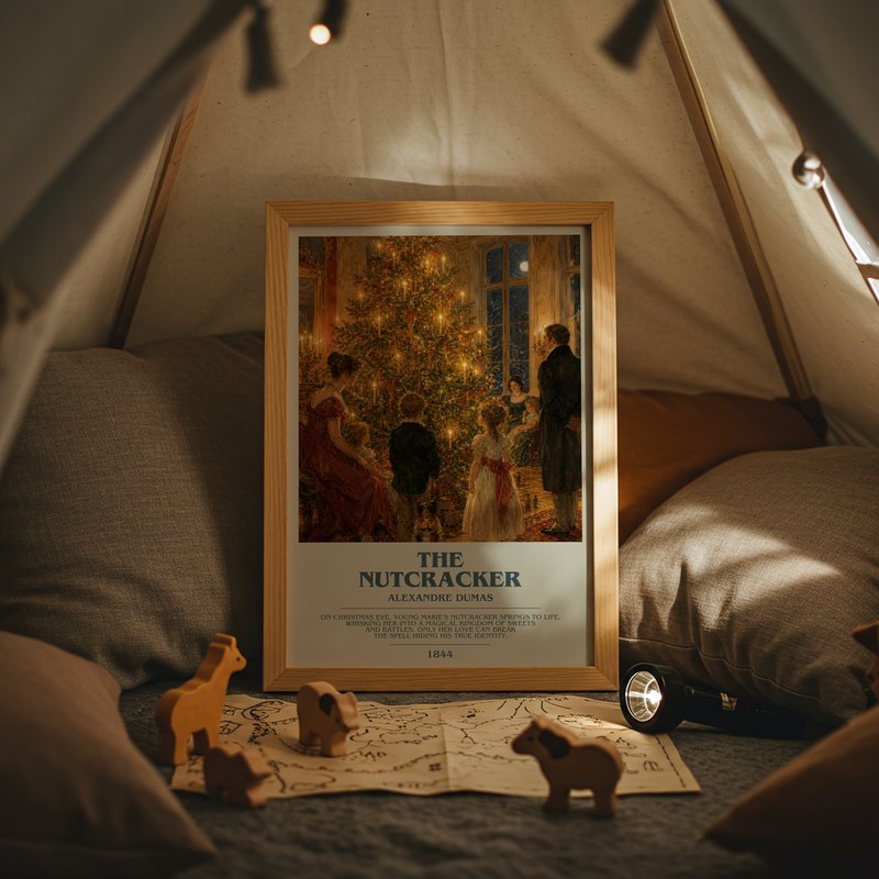 The Nutcracker poster, framed in a room