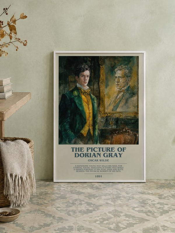 The Picture Of Dorian Gray poster, framed in a room