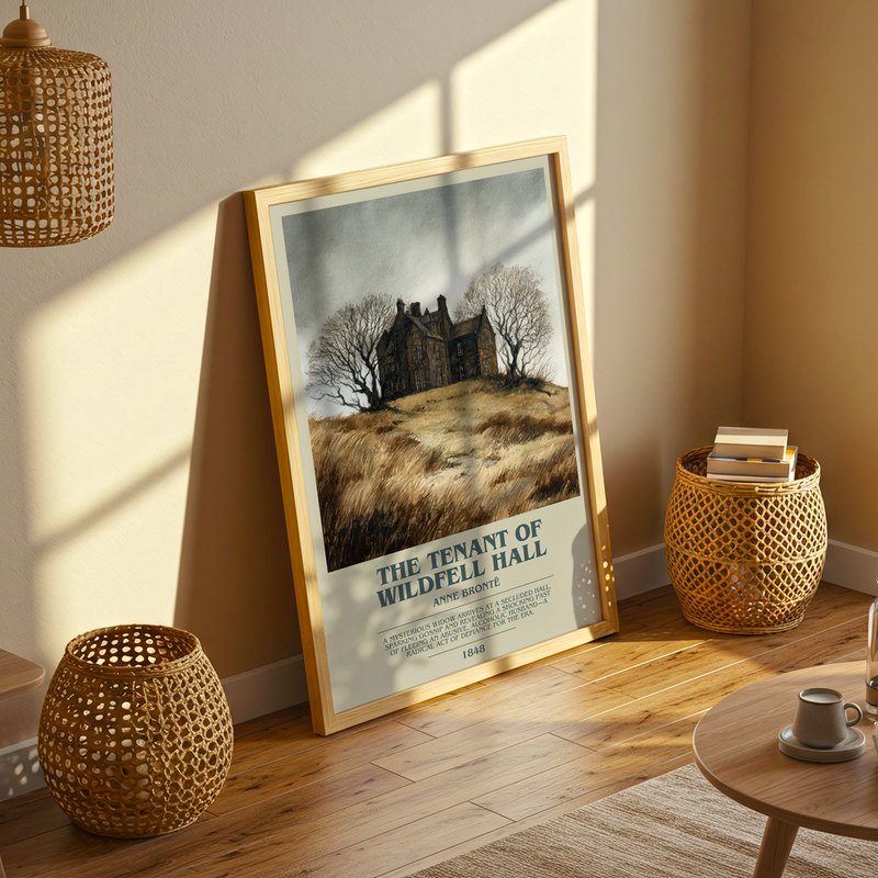 The Tenant Of Wildfell Hall poster, framed in a room