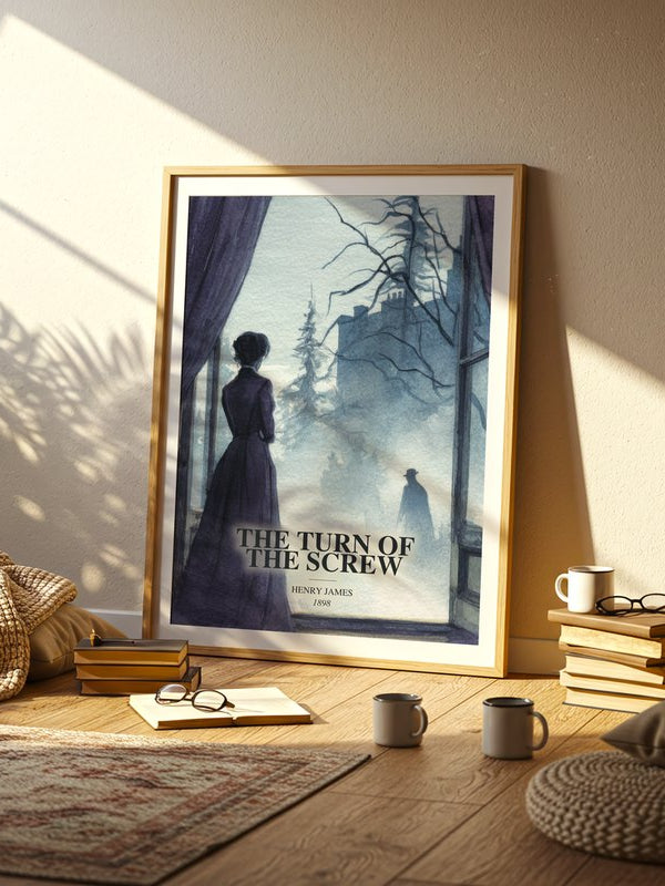The Turn Of The Screw poster, framed in a room