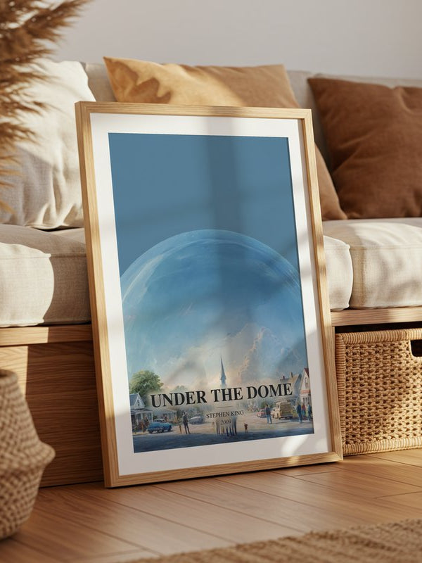 Under The Dome poster, framed in a room