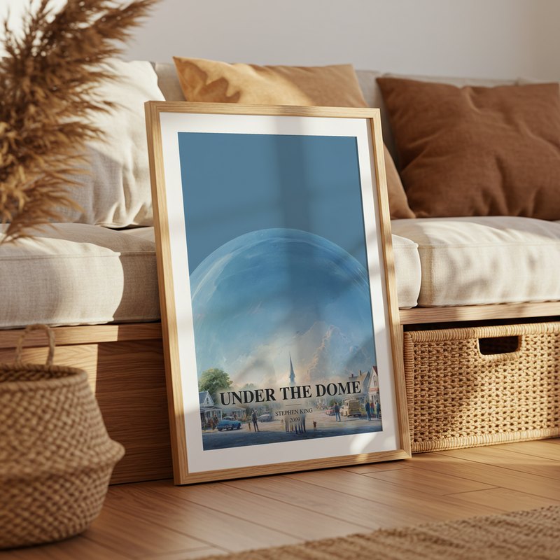 Under The Dome poster, framed in a room
