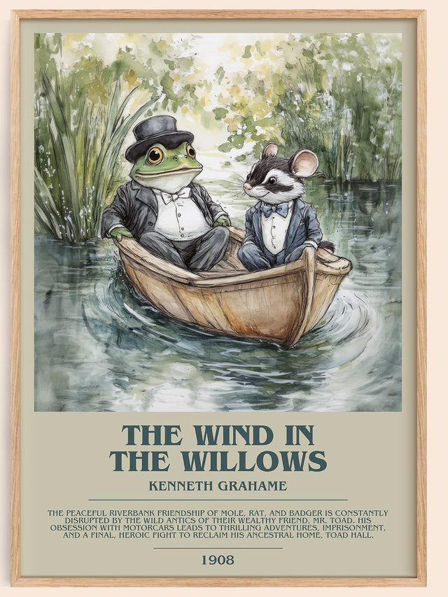 The Wind in the Willows Bookish Wall Art by Kenneth Grahame