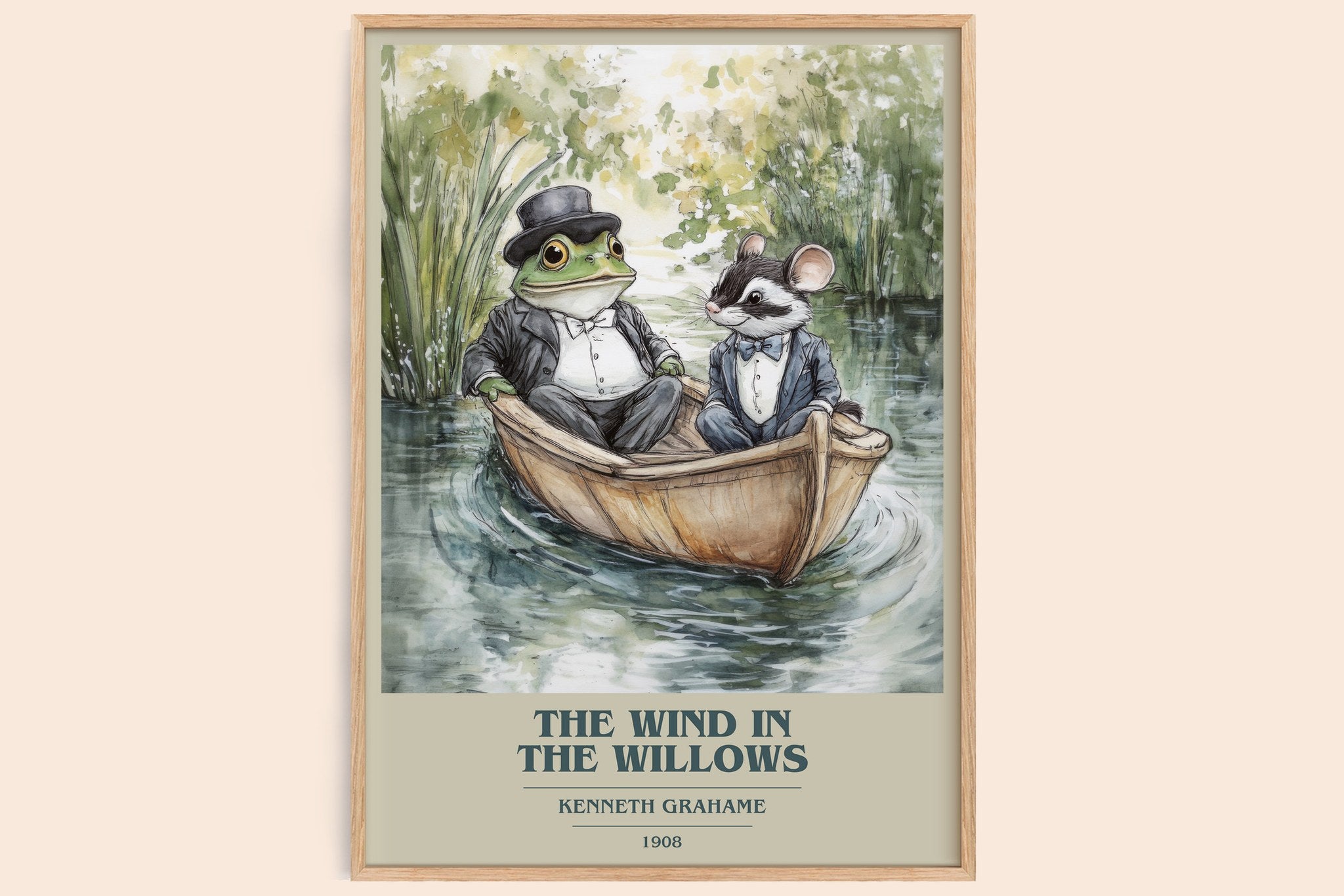The Wind in the Willows Book Cover Poster by Kenneth Grahame
