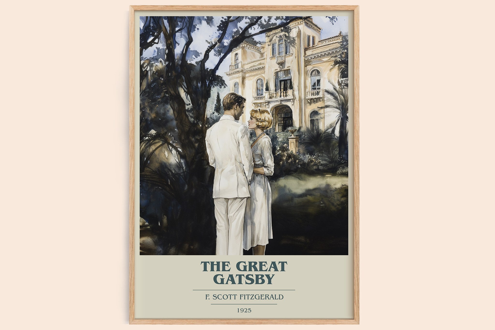The Great Gatsby Book Cover Poster by F. Scott Fitzgerald