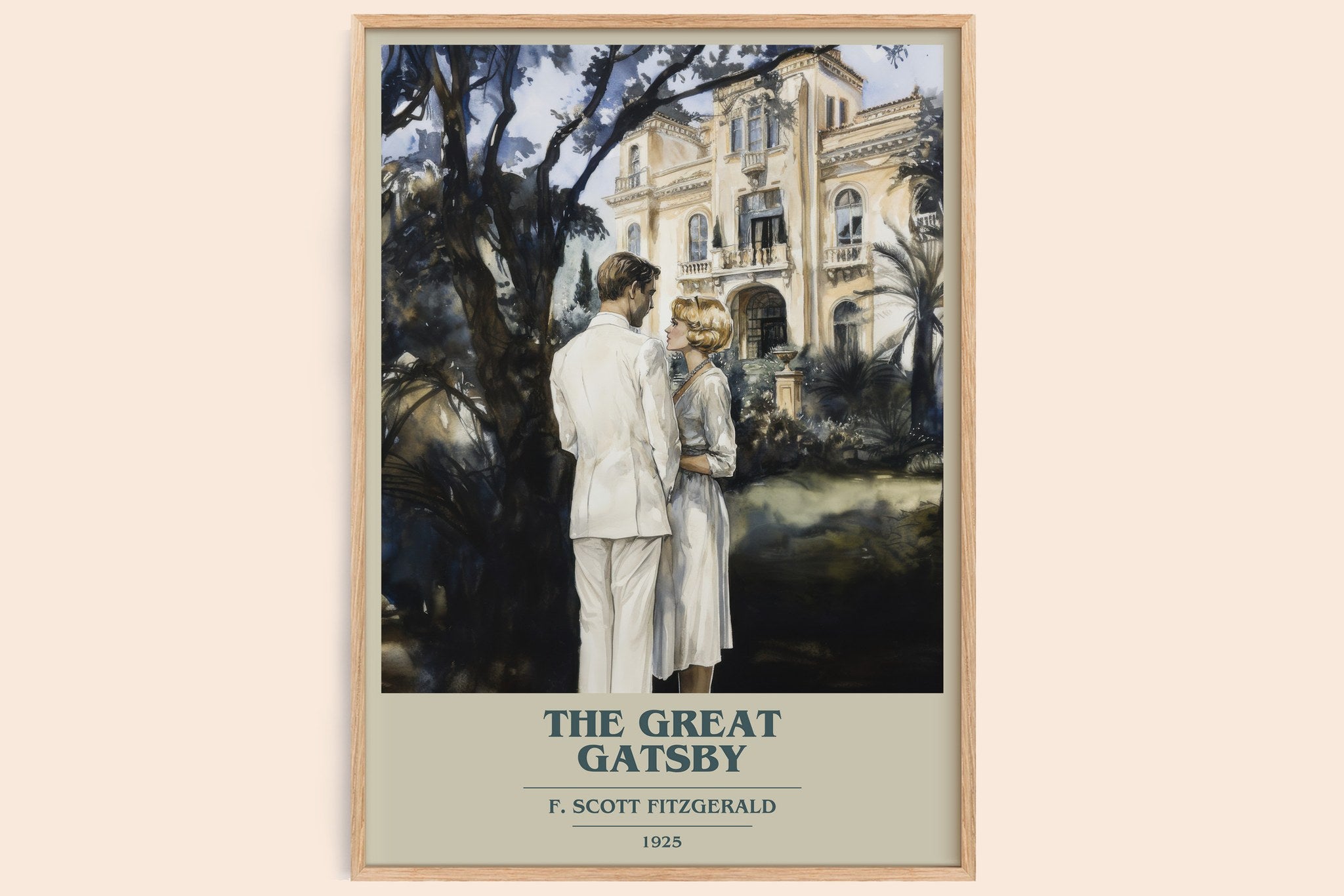 The Great Gatsby Book Cover Poster by F. Scott Fitzgerald