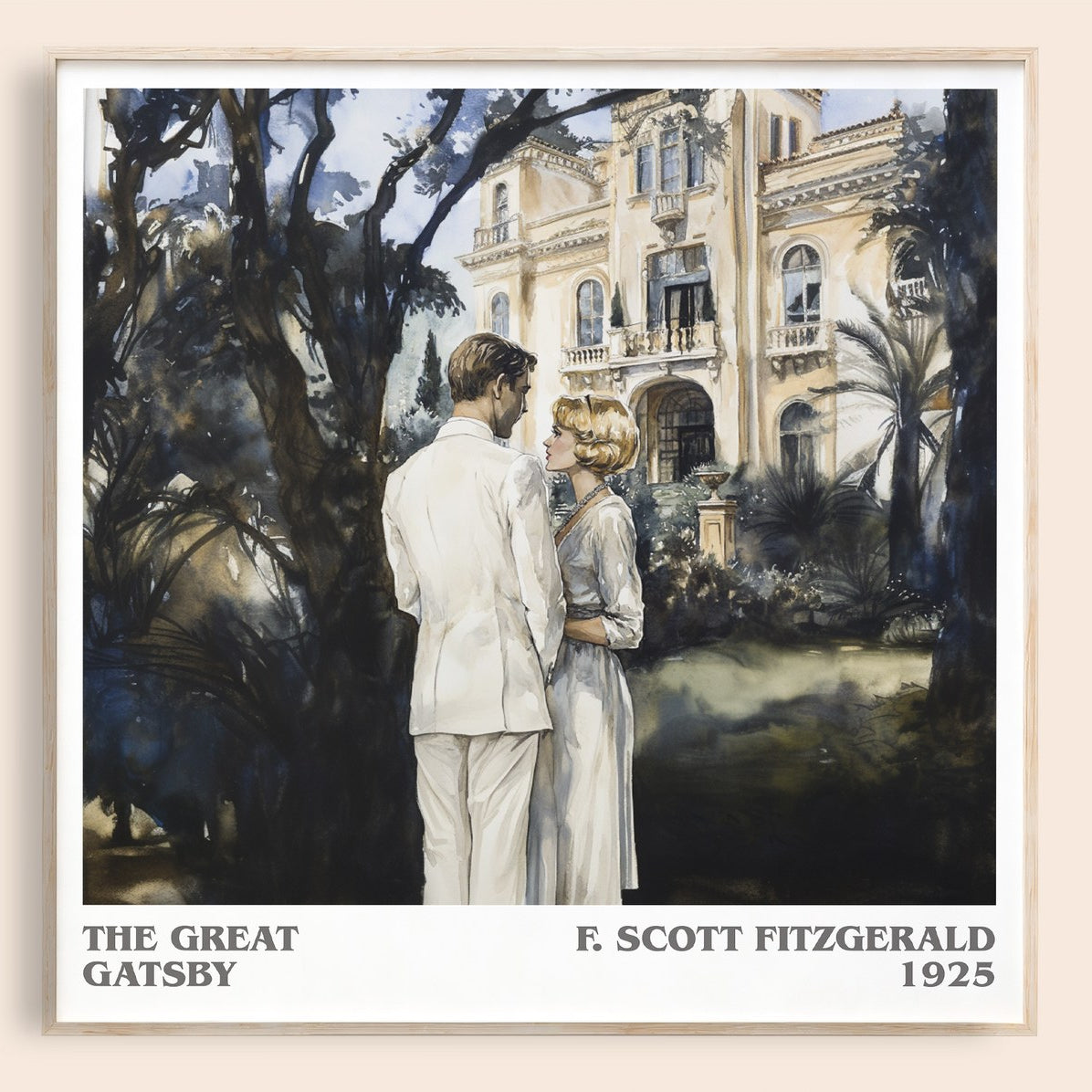 The Great Gatsby Literary Art Print by F. Scott Fitzgerald