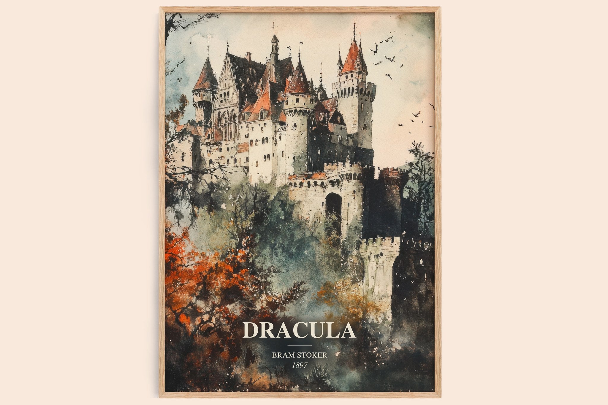 Dracula Book Watercolour Illustration by Bram Stoker