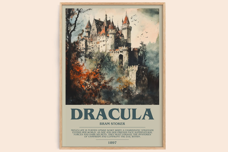 Dracula Bookish Wall Art by Bram Stoker (Modern style)
