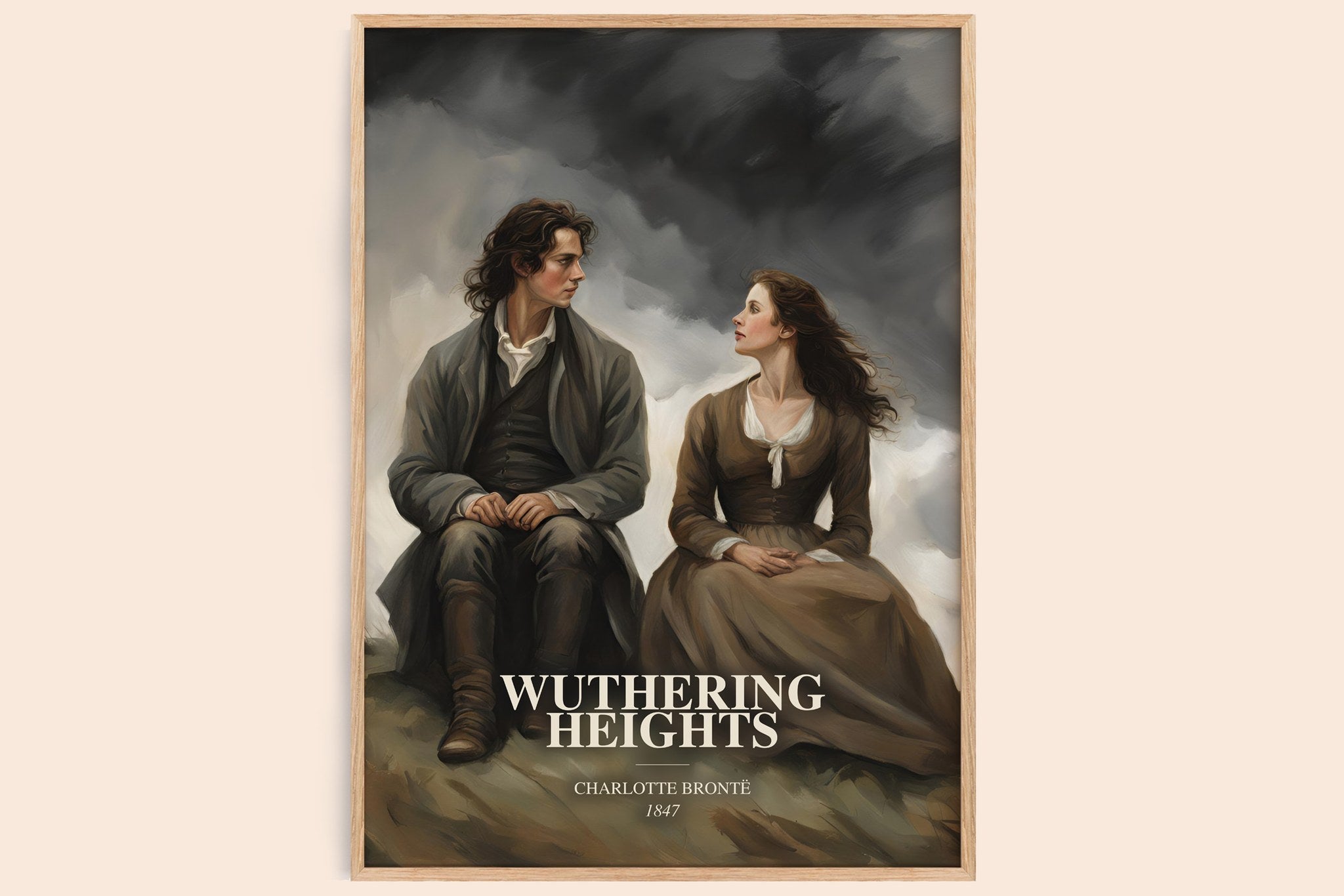 Wuthering Heights Book Watercolour Illustration by Charlotte Brontë