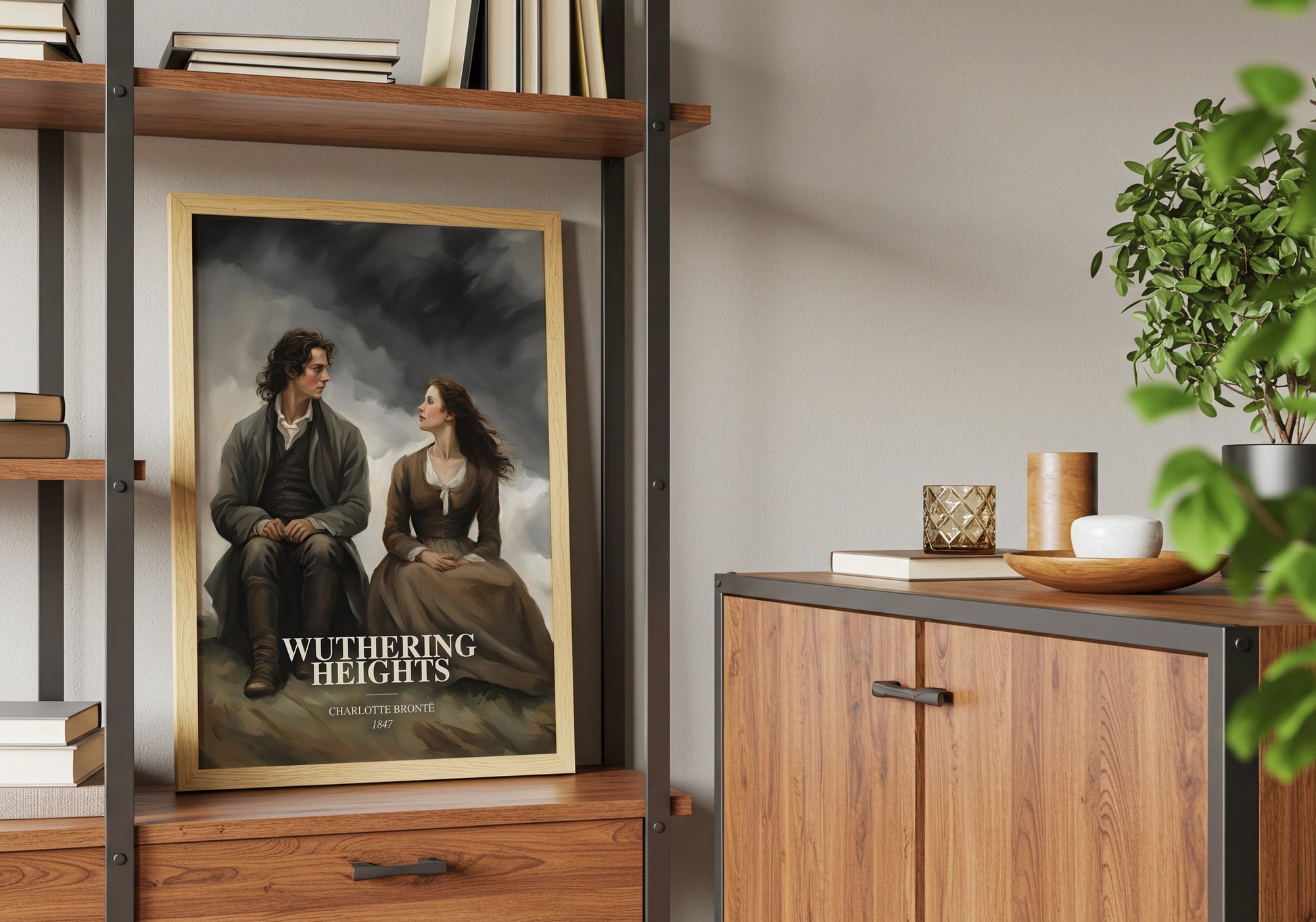 Wuthering Heights book watercolour illustration paper finish options – matte satin gloss