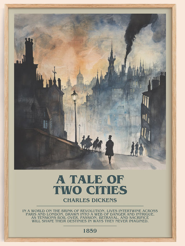 A Tale of Two Cities Bookish Wall Art by Charles Dickens