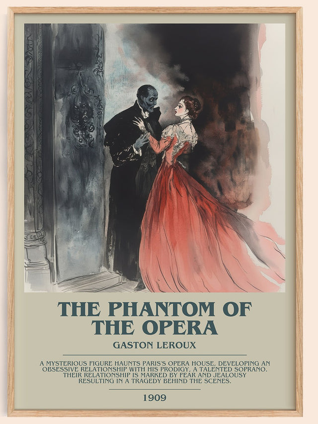The Phantom of the Opera Bookish Wall Art by Gaston Leroux