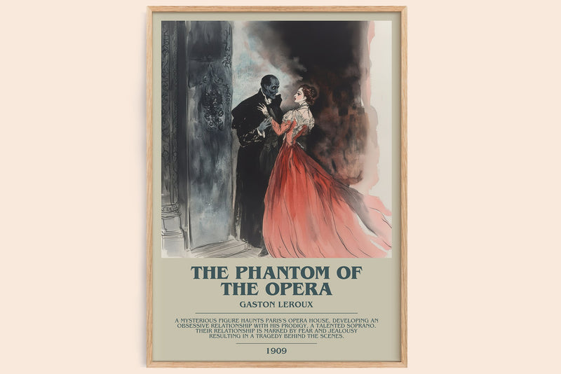 The Phantom of the Opera Bookish Wall Art by Gaston Leroux (Modern style)