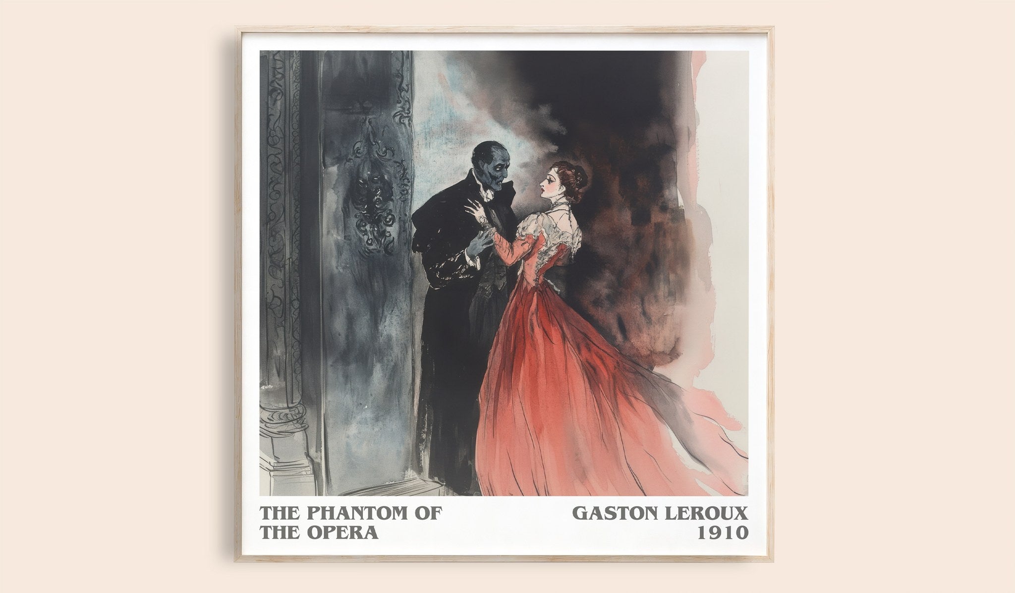 The Phantom of the Opera Literary Art Print by Gaston Leroux