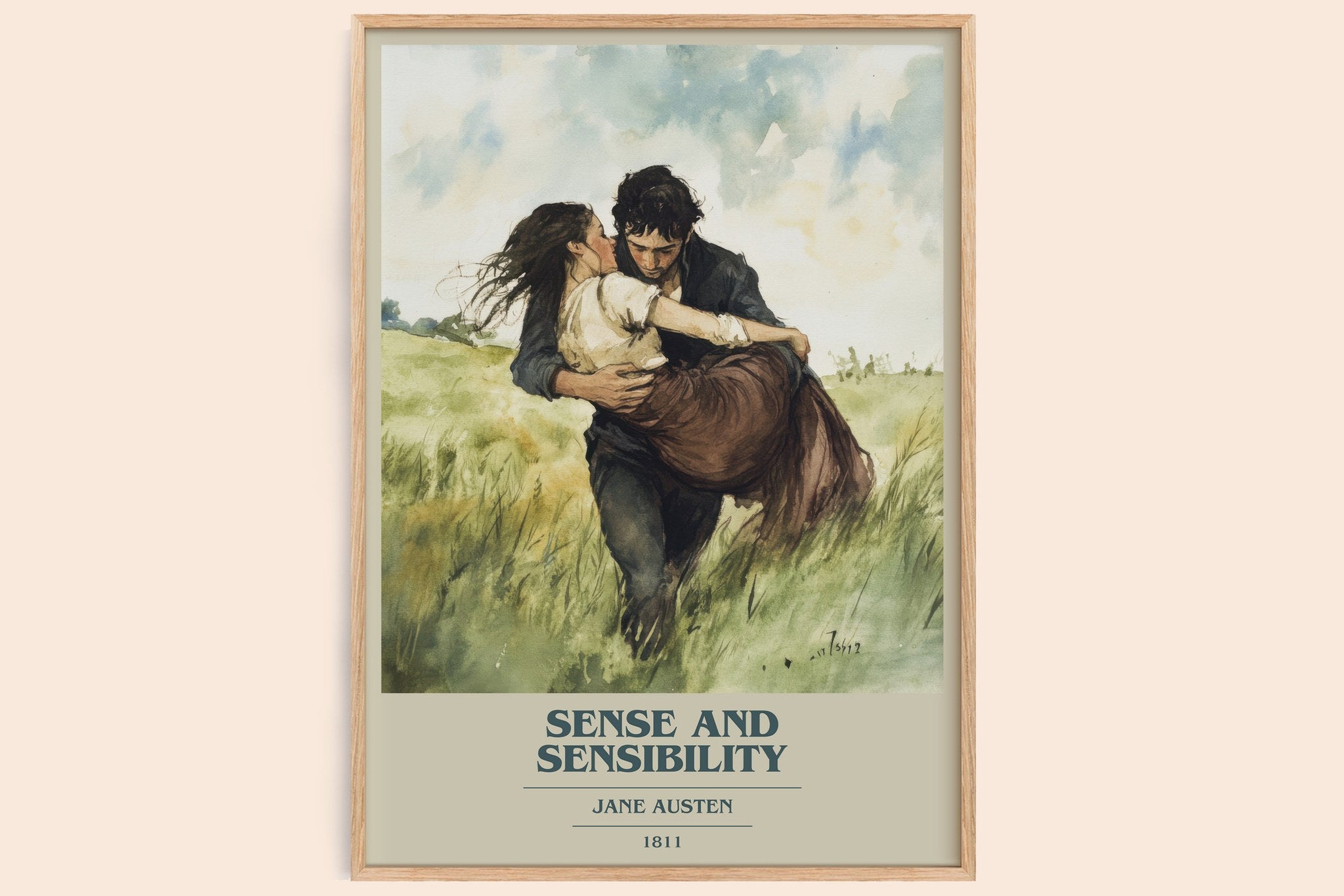 Sense and Sensibility Book Cover Poster by Jane Austen
