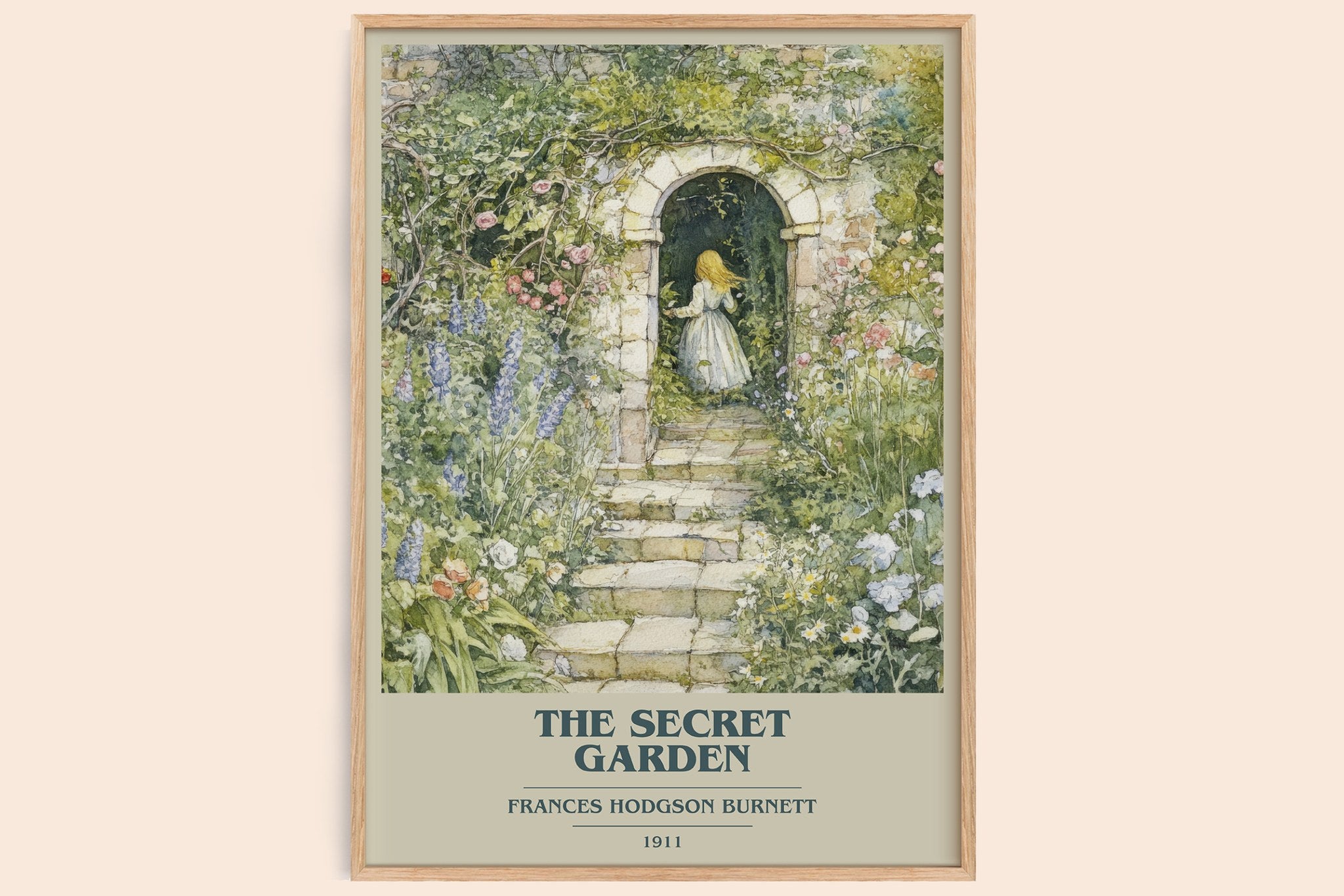 The Secret Garden Book Cover Poster by Frances Hodgson Burnett