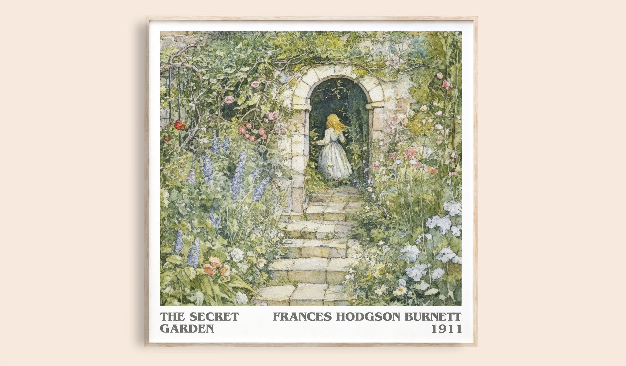 The Secret Garden Literary Art Print by Frances Hodgson Burnett