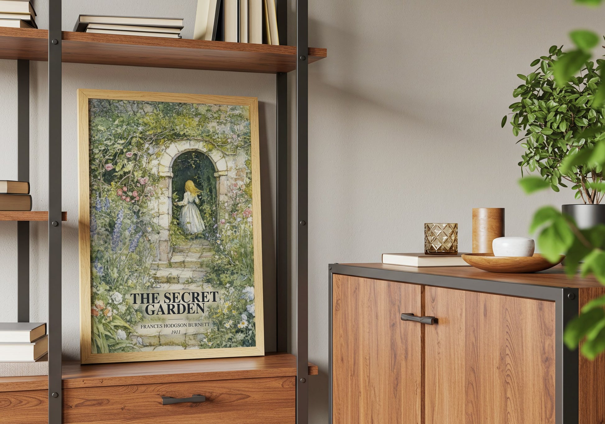 The Secret Garden book watercolour illustration paper finish options – matte satin gloss