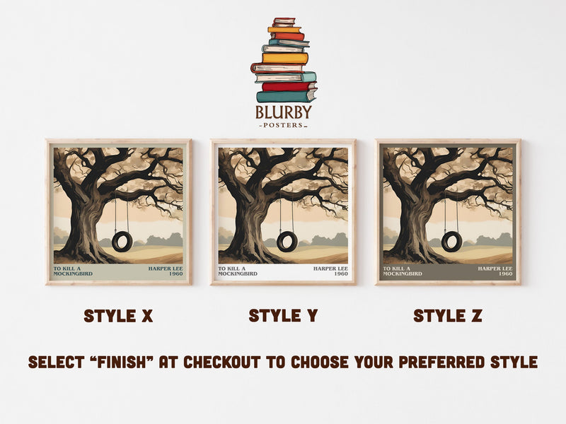 To Kill A Mockingbird literary print in frame leaning in hallway – classic literature wall art