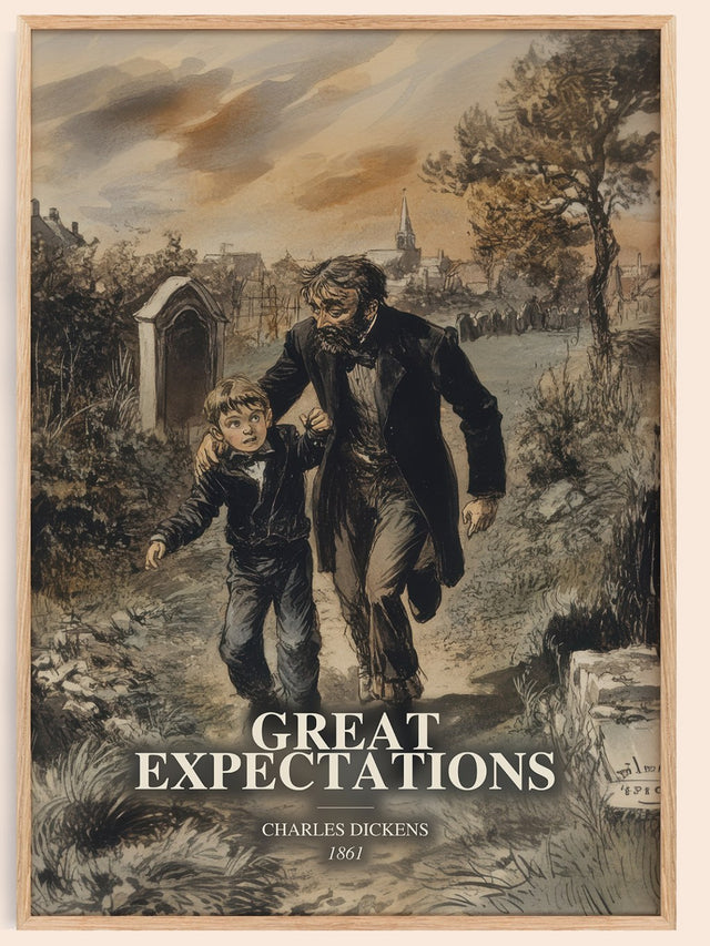 Great Expectations Book Watercolour Illustration by Charles Dickens