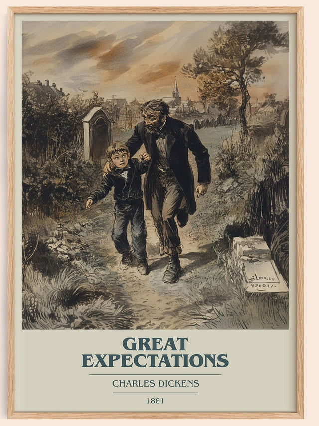 Great Expectations Book Cover Poster by Charles Dickens