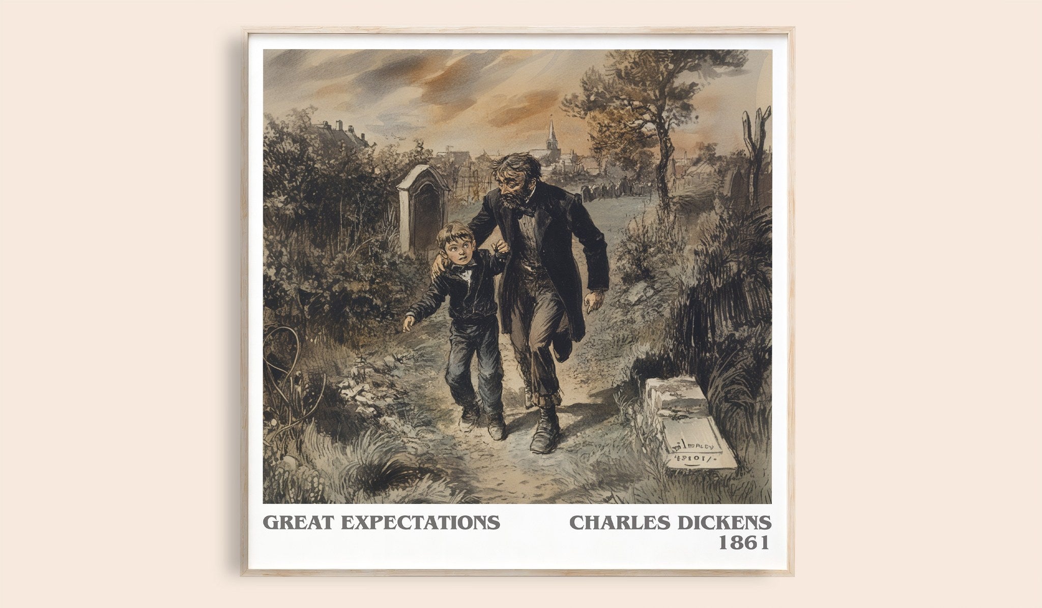 Great Expectations Literary Art Print by Charles Dickens