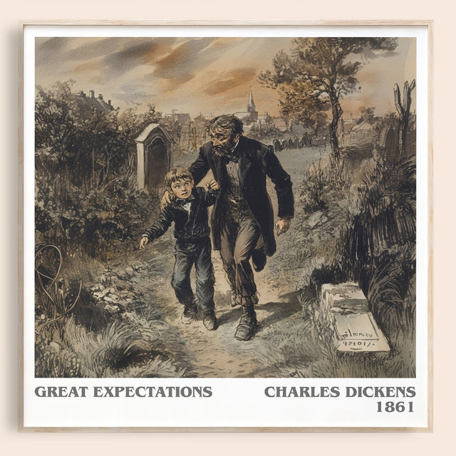 Great Expectations Literary Art Print by Charles Dickens