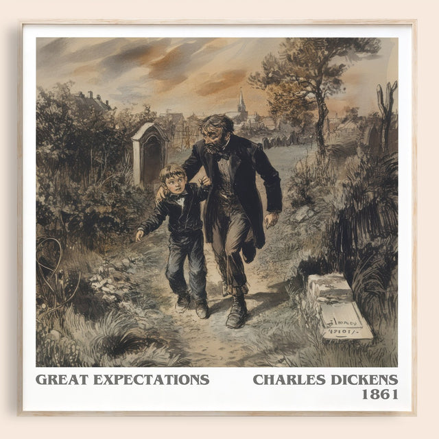 Great Expectations Literary Art Print by Charles Dickens