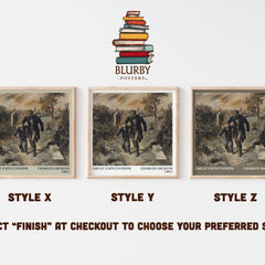 Great Expectations Literary Art Print by Charles Dickens – Style X, Y and Z square prints side by side – choose your finish