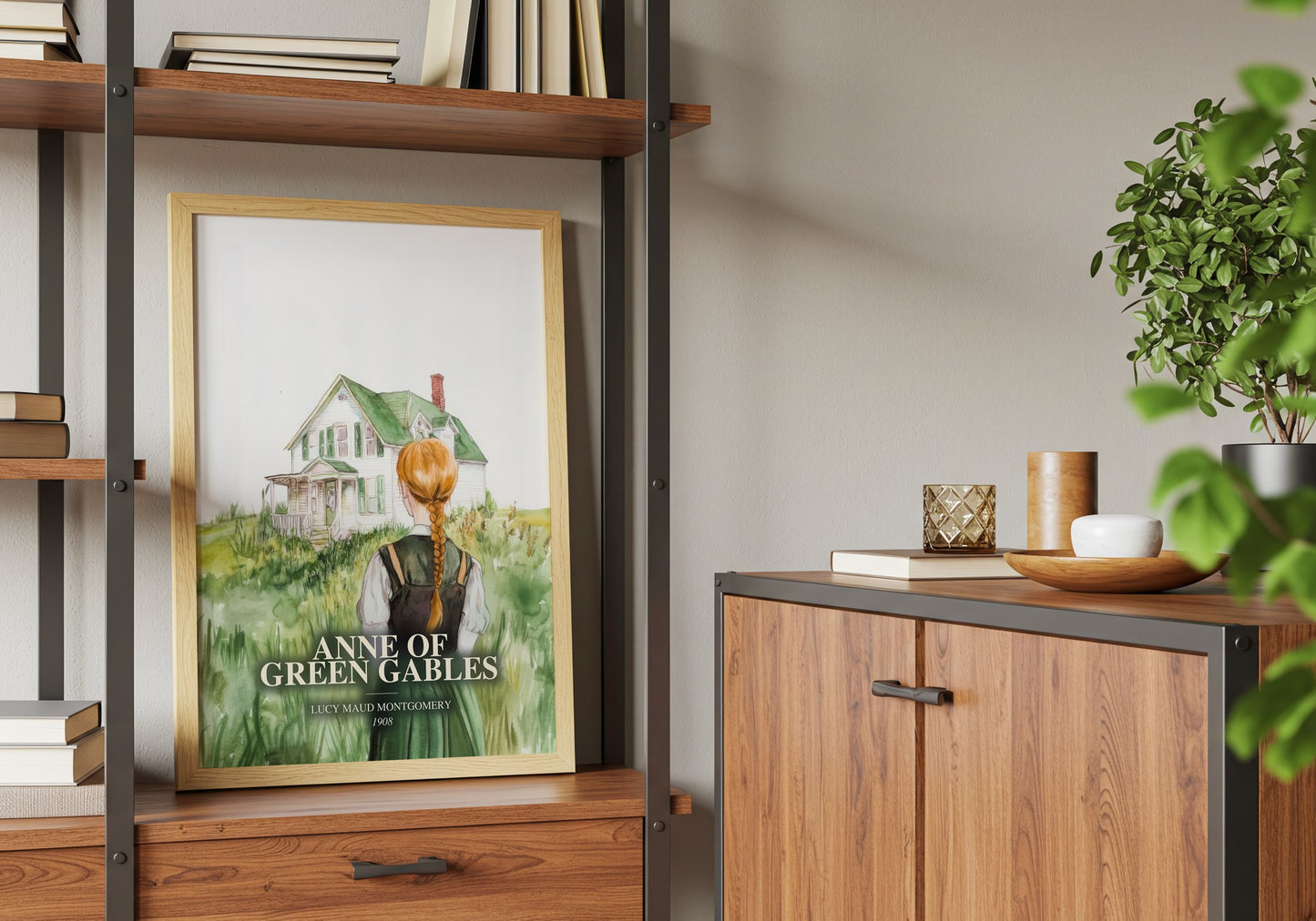 Anne Of Green Gables book watercolour illustration paper finish options – matte satin gloss