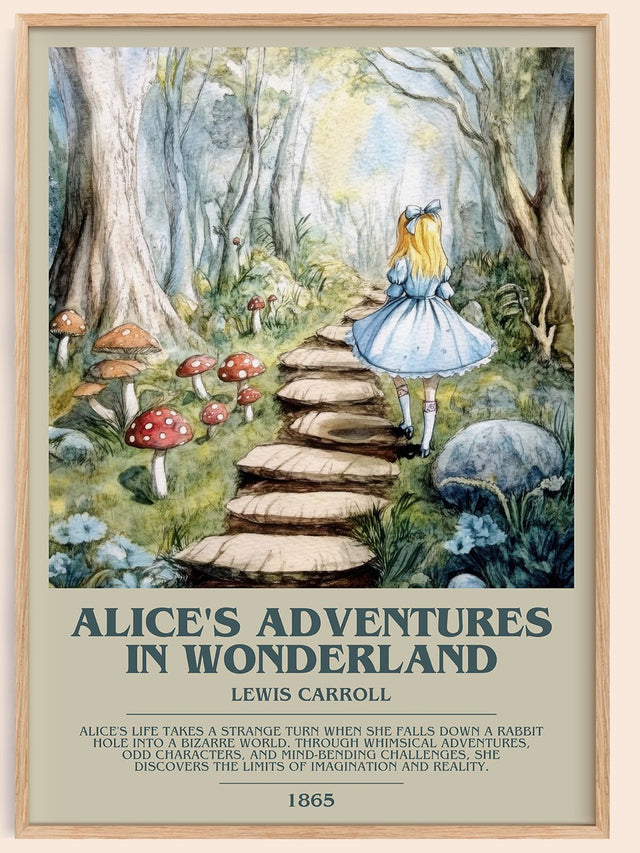Alice's Adventures in Wonderland Bookish Wall Art by Lewis Carroll