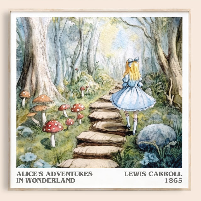 Alice's Adventures in Wonderland Literary Art Print by Lewis Carroll