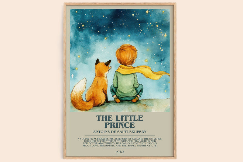 The Little Prince Bookish Wall Art by Antoine de Saint-Exupéry (Modern style)