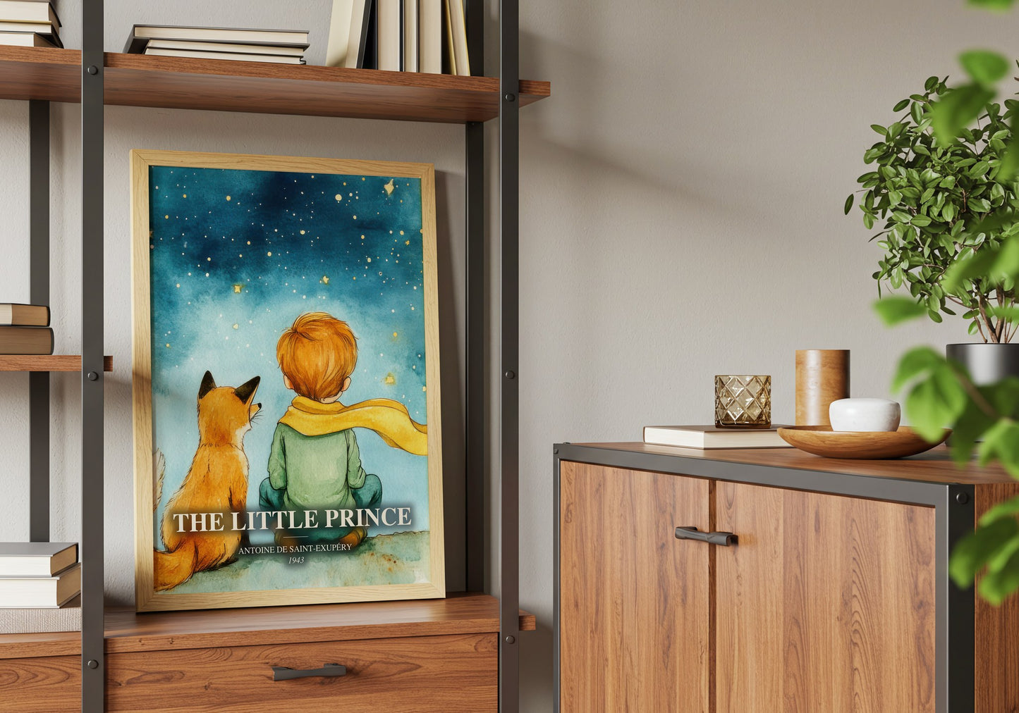 The Little Prince book watercolour illustration paper finish options – matte satin gloss