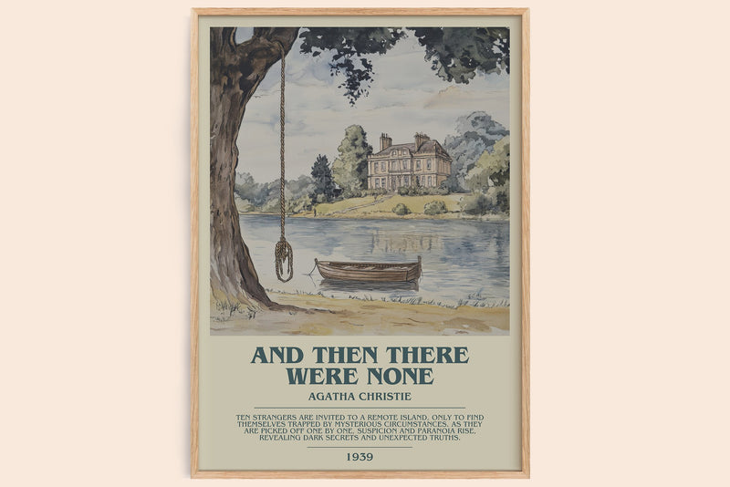 And Then There Were None Bookish Wall Art by Agatha Christie (Modern style)