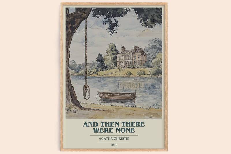 And Then There Were None Book Cover Poster by Agatha Christie (Modern Minimalist style)