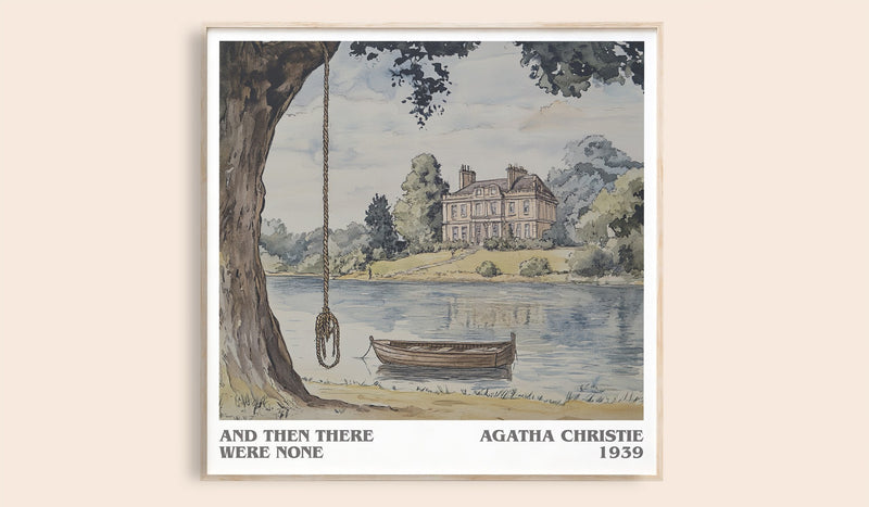 And Then There Were None Literary Art Print by Agatha Christie (Square style)