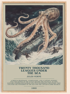 Twenty Thousand Leagues Under the Sea Bookish Wall Art by Jules Verne