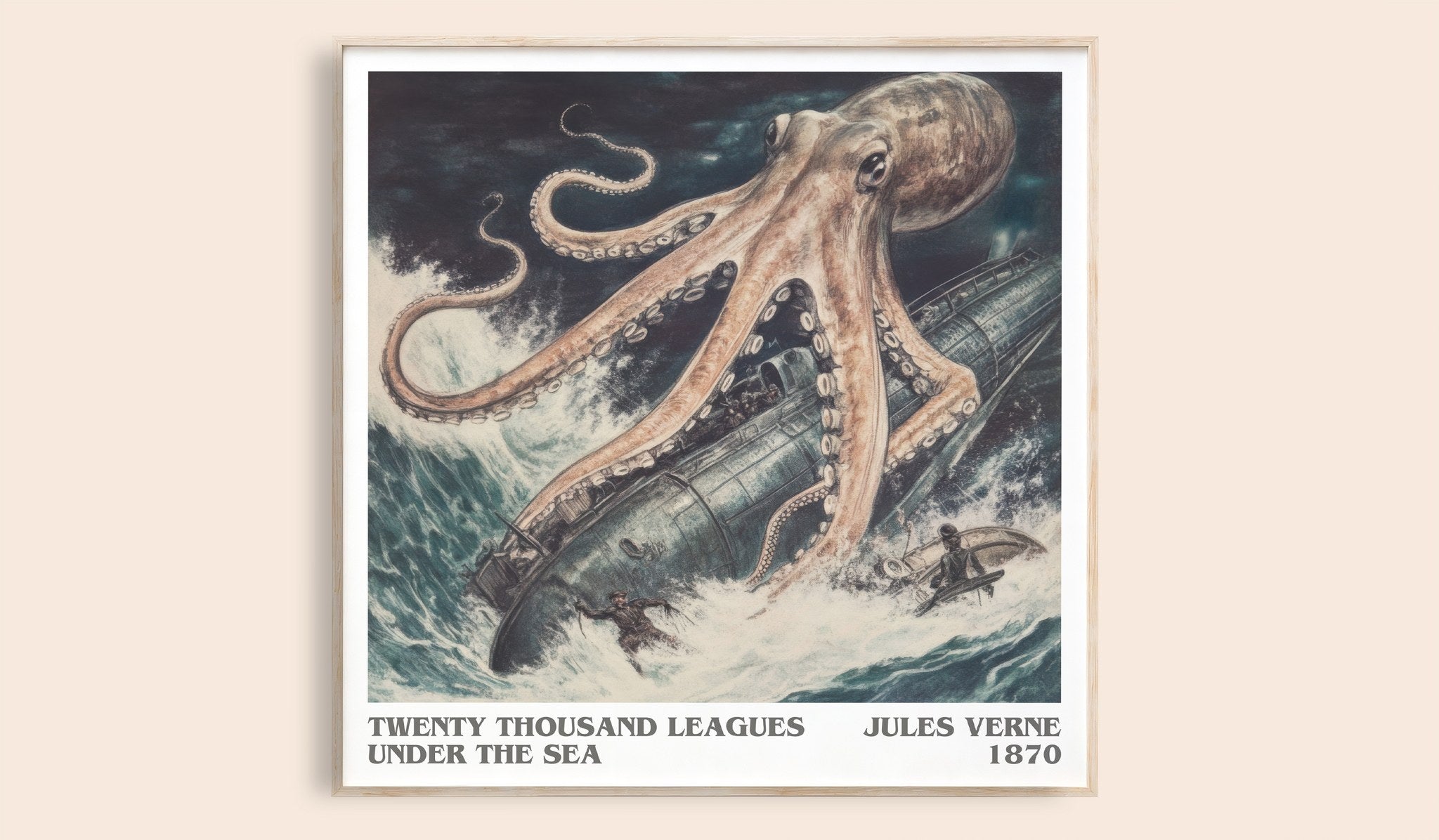 Twenty Thousand Leagues Under the Sea Literary Art Print by J. Verne