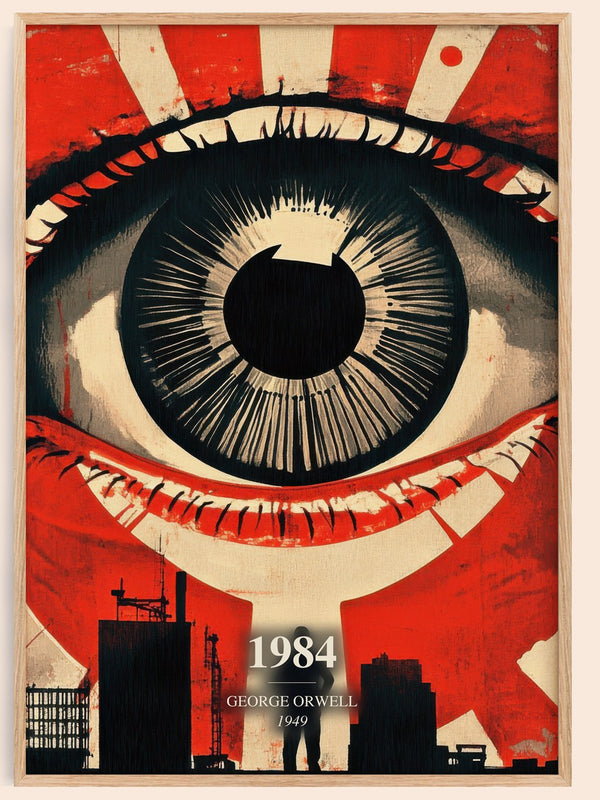 1984 watercolour book poster by George Orwell – framed literary art print