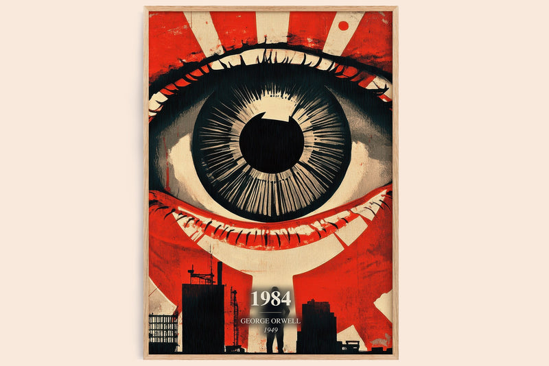 1984 Book Watercolour Illustration by George Orwell (Edge style)