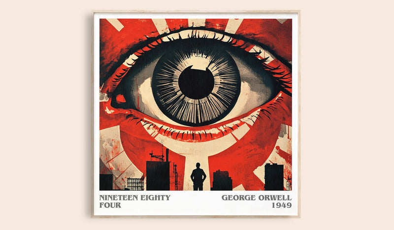 1984 Literary Art Print by George Orwell (Square style)
