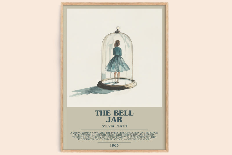 The Bell Jar Bookish Wall Art by Sylvia Plath (Modern style)