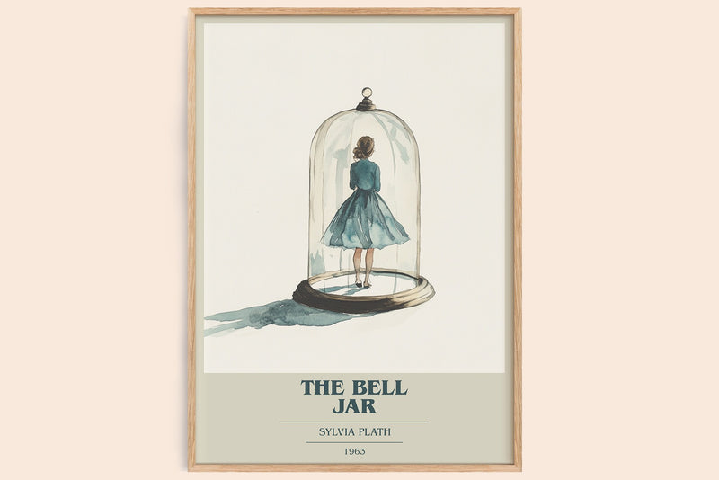 The Bell Jar Book Cover Poster by Sylvia Plath (Modern Minimalist style)